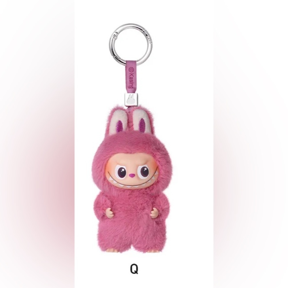 The Monsters Pin For Love Series Vinyl Plush Pendant Blind Box Letter Q Labubu